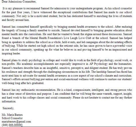Sample Of Reference Letter Writing Letter Of Recommendation