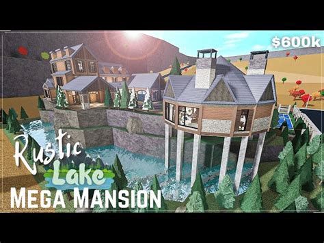 Bloxburg Rustic Lake Mega Mansion Build Part 14