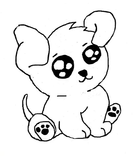 Cute Puppy Coloring Pages Easy Inara Hirst