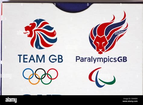 Team Gb And Paralympics Gb Logos On Box Of Pack Of Cards Provided To Olympians For The London