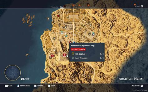 Assassin S Creed Origins Guide Walkthrough Amenmesse Pyramid Camp