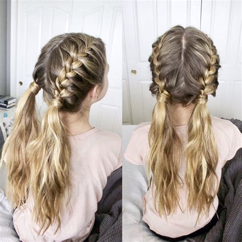Otherwise, 2017 french hairstyles step how do i french braid my own hair? Two French braids into messy pigtails | Hair braiding by Ash :) | Two french braids, French ...