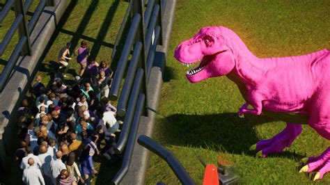 Trapping 1000 People With Barney T Rex Jurassic World Evolution