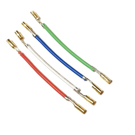 Set Cartridge Headshell Wires Gold Plate Connectors Leads