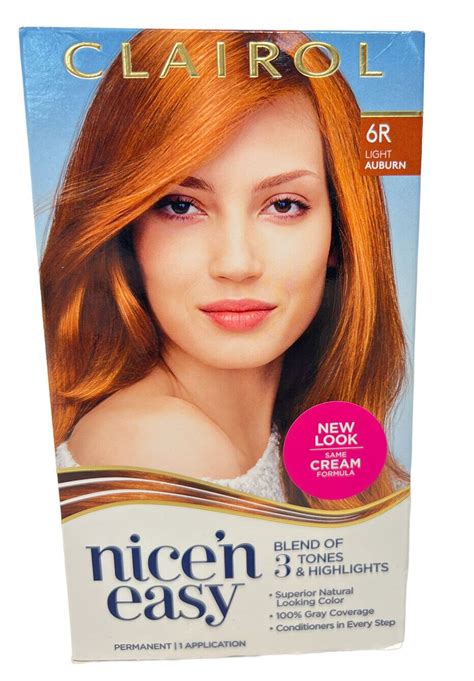 Clairol Nice N Easy Permanent Hair Color 6R Light Auburn 70018116970
