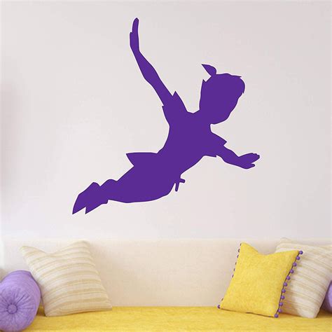 Wall Decals Peter Pan Silhouette Fantasy Fairytale Wall