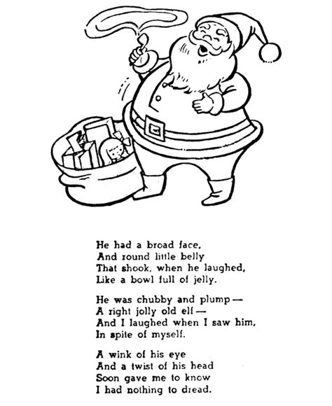 Night Before Christmas Poem For Kids Coloring Home