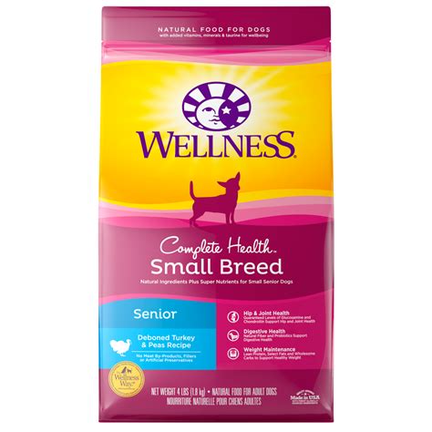What is the best high fiber dog food? Wellness Complete Health Natural Small Breed Senior Health ...