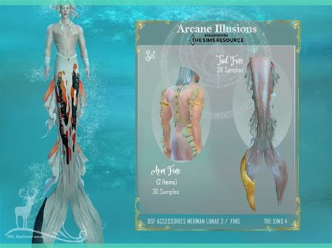 Arcane Illusions Accessories Merman Lunaefins In 2021 Sims 4 Sims