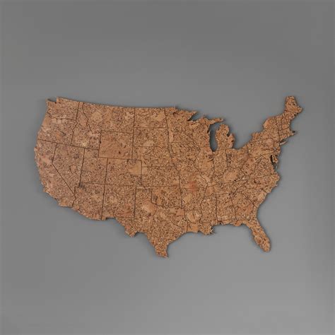 United States Cork Map Geo 101 Design Touch Of Modern