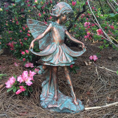 Homestyles H Emily Flower Fairy In Bronze Patina Home Patio Garden Large Statue Walmart Com