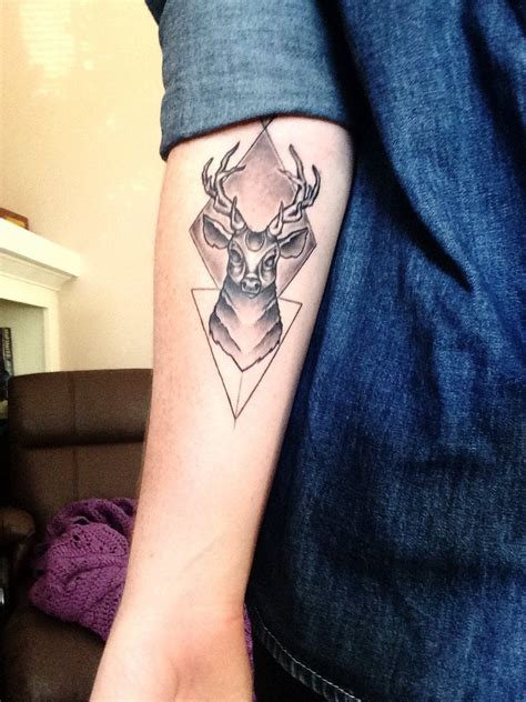 Geometric Deer By Gail At Southbound Tattoos Tucson Az Tattoos