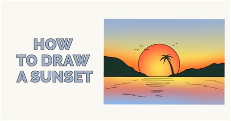 How To Draw A Sunset Really Easy Drawing Tutorial