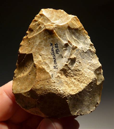 Exceptional Neanderthal Mousterian Flint Cordiform Hand Axe From France
