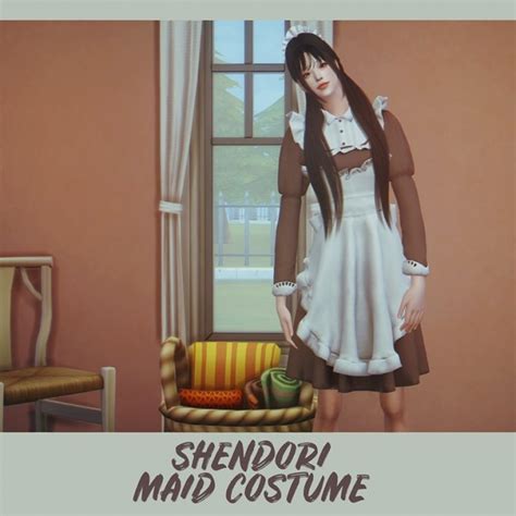 Maid Costume For The Sims 4 By Cosplay Simmer Sims 4 Anime Sims 4 Maid
