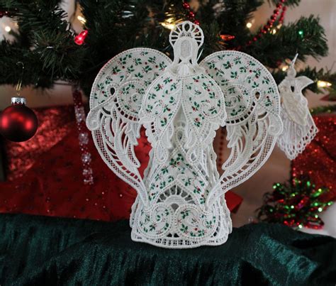 Christmas Angel Free Standing Lace Angel Angel Tree Topper  Etsy