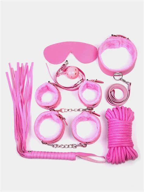 Набор БДСМ аксессуаров для связывания и обездвиживания с плеткой и секс игрушками 10 шт за 999