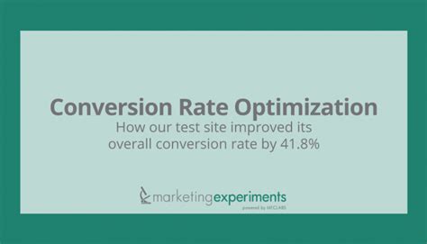 Conversion Rate Optimization Marketingexperiments