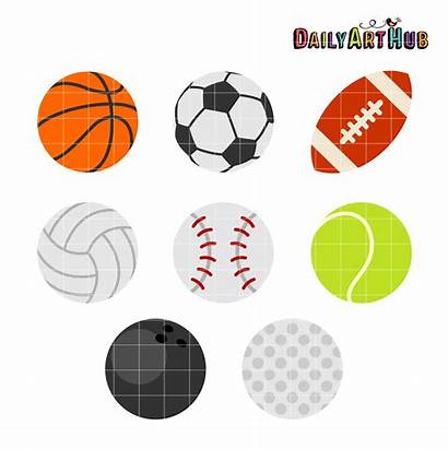 Clipart Sports Objects Clip Balls Sets Ball