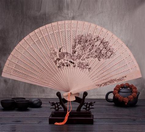 Buy Wooden Fan Chinese Traditional Hollow Fan Wooden