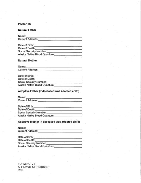 Free Alaska Affidavit Of Heirship Form PDF 218KB 6 Page S Page 2