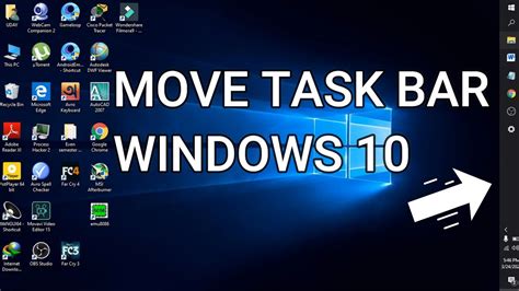 How To Move The Taskbar In Windows 10 Youtube