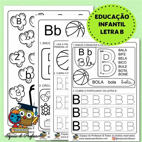 Atividades para educação infantil atividade letra B