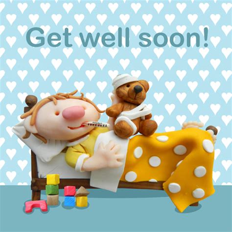 Get Well Soon Childrens Geeting Card Cards Love Kates