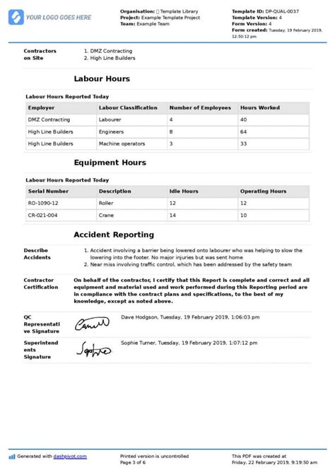 Qa Qc Report Template And Sample With Customisable Format Quality