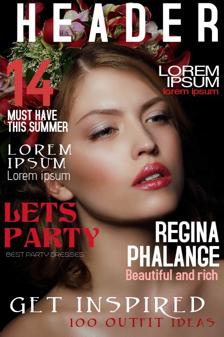 Copy of fashion beauty magazine cover template | PosterMyWall Find & download free graphic resources for magazine cover.