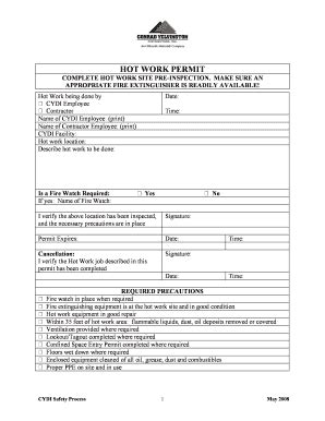 Hot Work Permit Form Pdf Fill Online Printable Fillable Blank Sexiezpix Web Porn