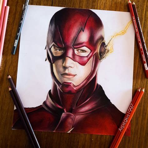 From there it angles down toward the flash's mouth, arcs across the nose and angles up to the other side of the. barry allen por Arpegius1997 | Dibujando