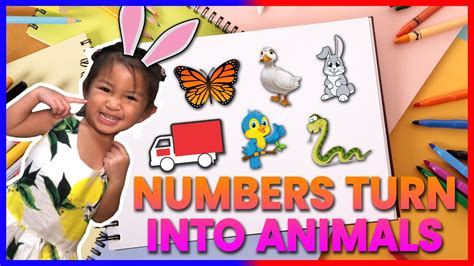 How To Turn Numbers Into Animals Averys Playhouse Youtube