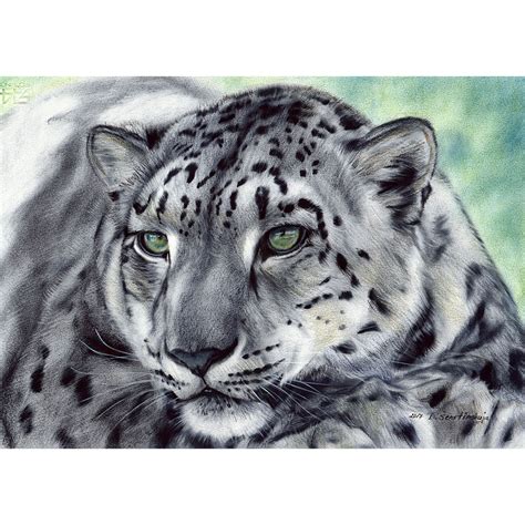 Snow Leopard Post Stone