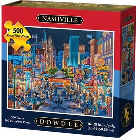 Dowdle Folk Art Jigsaw Puzzle Nashville 500 Piece