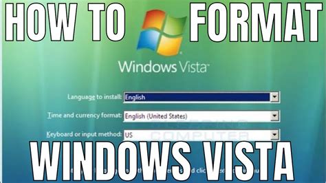 Windows Vista Formatting And Clean Installation Youtube