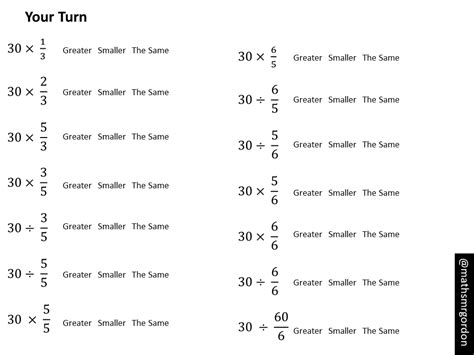 Multiplying Or Dividing An Integer By A Fraction Variation Theory