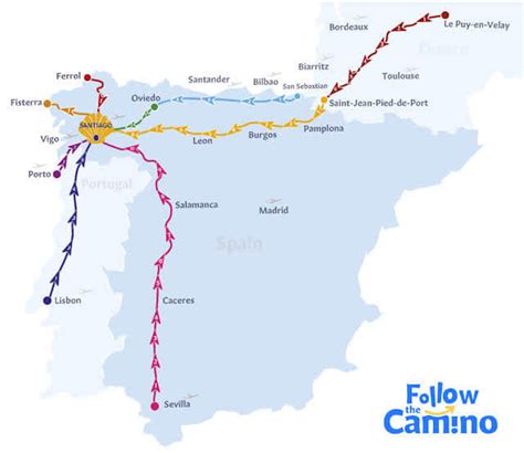 Norte Beneficiario El Sendero Camino Frances Route Map Incluir Hecho