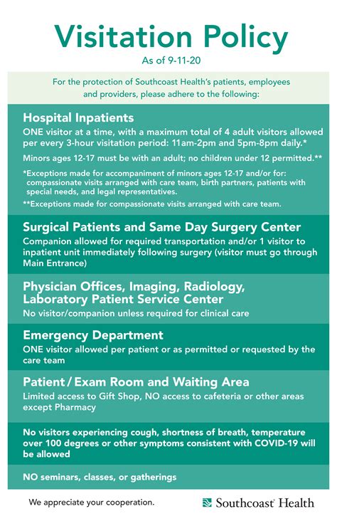 Visitation-Policy-091120-11x17-1 - Southcoast Health