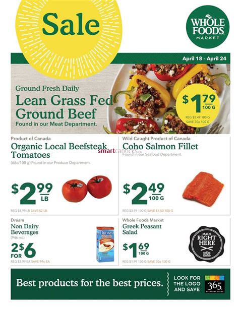 At whole foods you can find a wider variety of fruits and vegetables than what conventional grocery stores usually stock. Whole Foods Market (ON) Flyer April 4 to 10