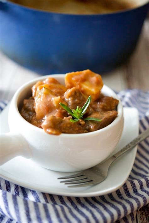 Beef Stew in a Red Wine Sauce - Carrie's Experimental Kitchen