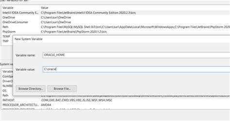 Set Oraclehome Environment Variable On Windows