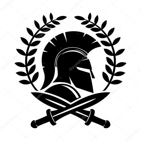 Spartan Helmet And Crossed Swords Stock Vector Image By ©taronin 100867552