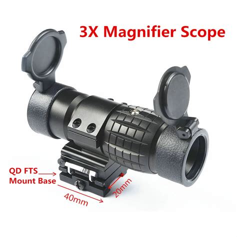 Hunting Sight Red Dot Sight Scope 3x Magnifier Compact Sight With Flip