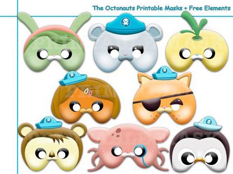 Unique The Octonauts Printable Masks By Amazingpartyshop On Etsy