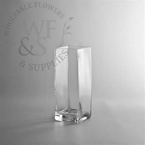 8 Tall X 3 Square Glass Block Vase Wg 8 Inch X 3 Tall Glass Block Vase Discount