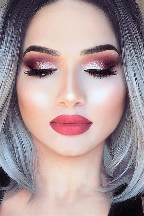 25 Sexy Makeup Ideas For Valentines Day Hair Styles Silver Ombre Hair Hair Makeup
