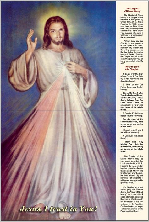 Faustina, the souls that say this chaplet will be embraced by my mercy during their lifetime and especially at the hour of. The chaplet of Divine Mercy - Michael Journal