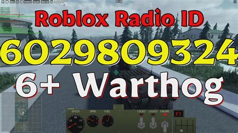 Warthog Roblox Radio Codesids