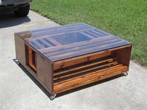 You can put the coffee table on the terrace or patio. DIY Wood Crate Coffee Table Free Plans Picture Instructions